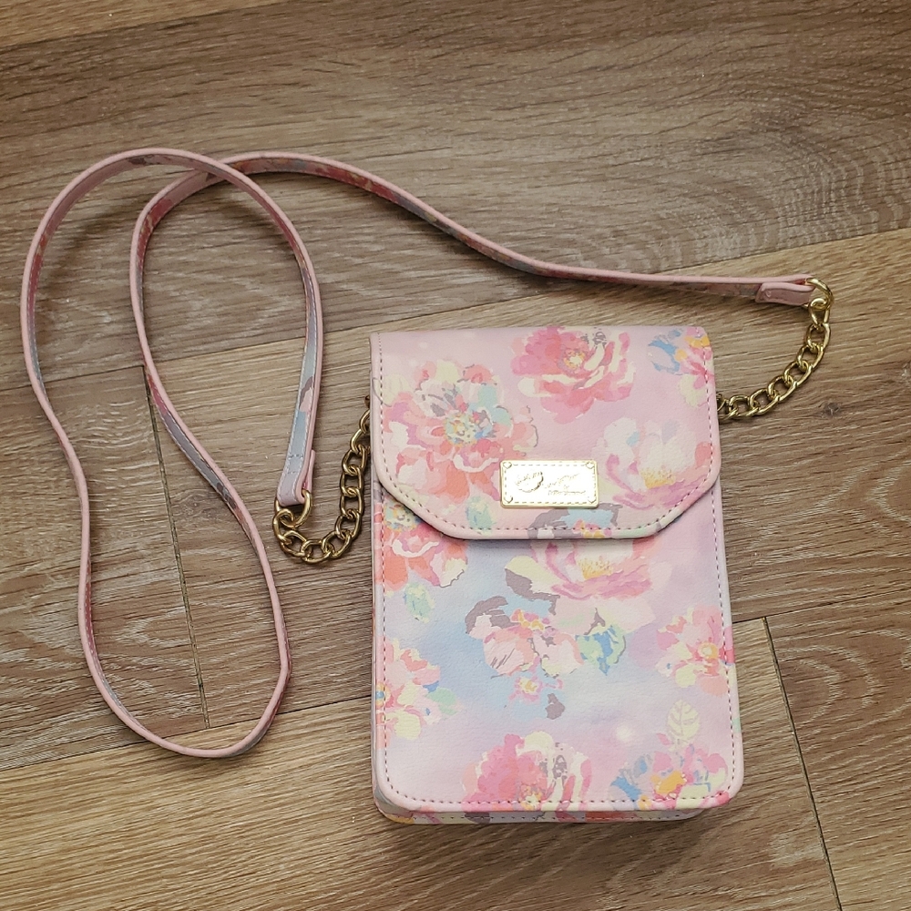 Floral Pink Crossbody Bag